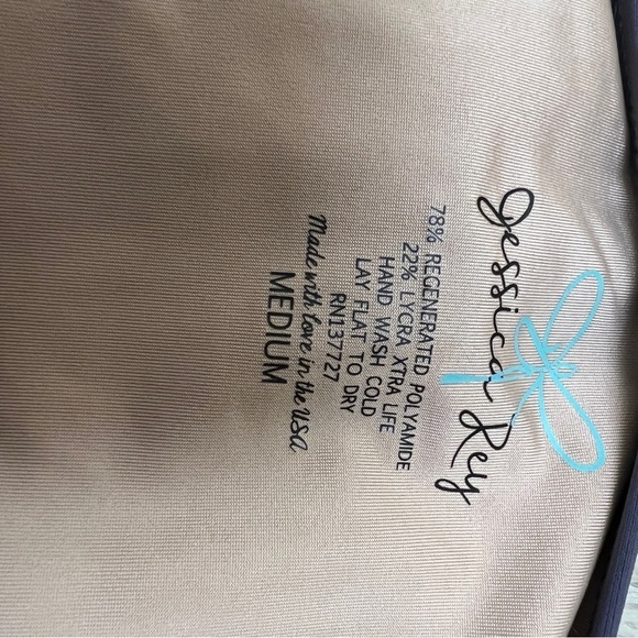 NWT JESSICA REY Swim/Bikini Bottoms. Dark Gray. Size Medium. Fully Lined - Picture 3 of 4